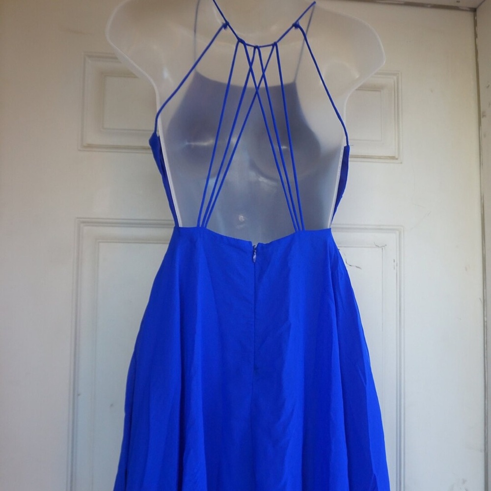 Charlotte Russe Vibrant Blue Backless Dress